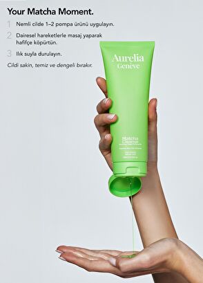Aurelia Genève Matcha Cleanse Glow Green Vegan Purifying Gel - 5