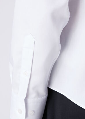 Beymen Club Comfort Fit Beyaz Armürlü Non-iron Gömlek - 8