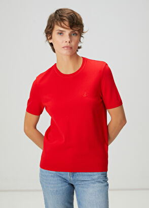 Beymen Club Kırmızı Kısa Kol Triko - 4