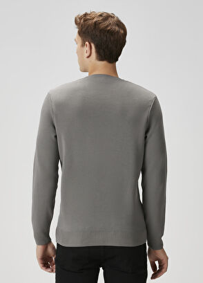 Beymen Club Grey Melange Goose Printed Sweater - 5