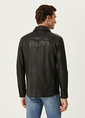 Beymen Club Black Leather Shirt - 5