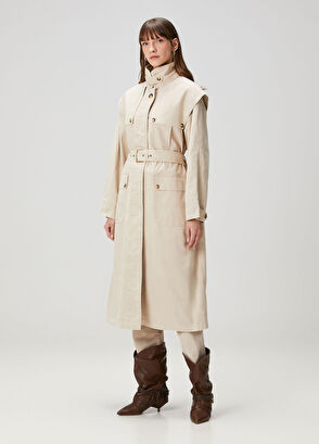 Etoile Isabel Marant Michaela Ekru Pardösü - 4