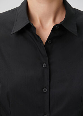 Beymen Club Slim Fit Non-Iron Black Classic Shirt - 5