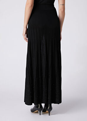 Beymen Club Black Hotfix Godeli Long Skirt - 5