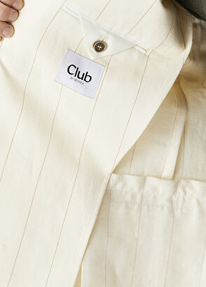 Beymen Club White Stripes Double-Breasted Jacket - 7