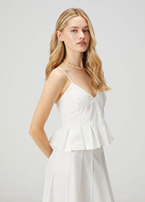 Beymen Club Kırık Beyaz Pileli Gömlek - 3