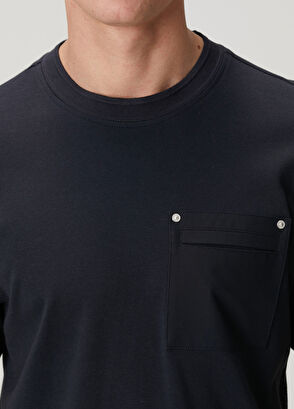 Beymen Club Lacivert Relax Fit Cep Detaylı Interlock T-shirt - 5