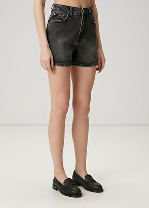 Beymen Club Antrasit Basic Denim Şort - 3