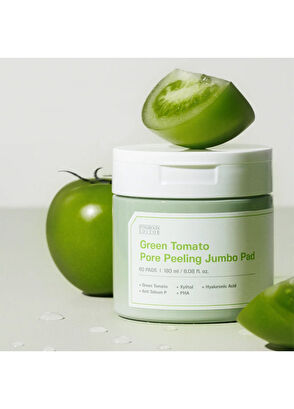 Sungboon Editor Green Tomato Pore Peeling Jumbo Pad Purifying and Moisturizing 60 Pieces Peeling Pad 180 ml - 5