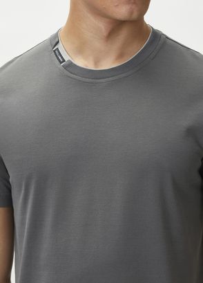 Dolce&Gabbana Gray Collar Logo Detail T-Shirt - 5
