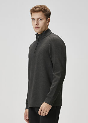Beymen Club Anthracite Collar Zippered Sweatshirt - 4