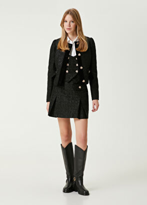 Siyah Simli Tweed Ceket Beymen Club Siyah Simli Tweed Ceket - 7