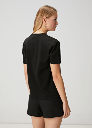 Beymen Club Siyah Hotfix Kuş Logolu T-shirt - 5