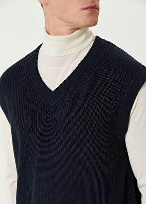 Beymen Club Navy Blue Wool Sweater - 6