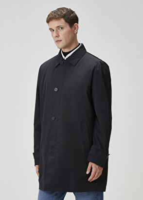 Lacivert İç Yelek Detaylı Pardösü - Görsel 6