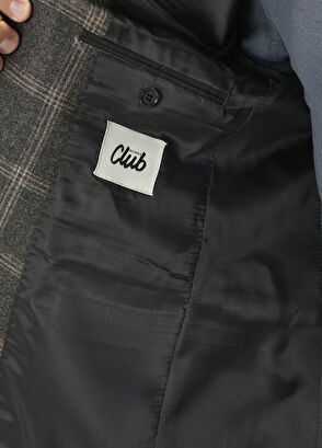 Beymen Club Kahverengi Ekose Desenli Yün Ceket - 8