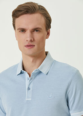 Beymen Club Slim Fit Açık Mavi Pike T-shirt - 5