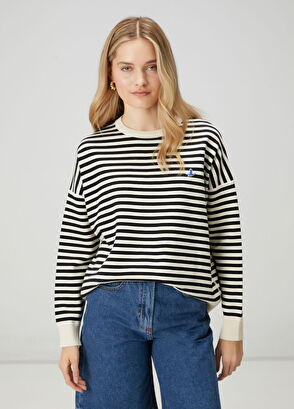 Beymen Club Siyah Beyaz Çizgili Kazak - 4