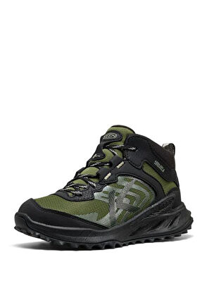 Keen Zionic Black Bronze Green Waterproof Unisex Kids Hiking Boots - 3