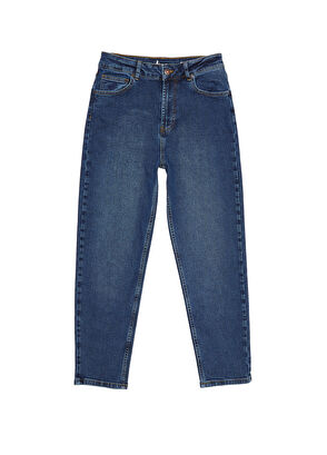Beymen Club Slim Mom Fit Koyu Mavi Jean Pantolon - 6