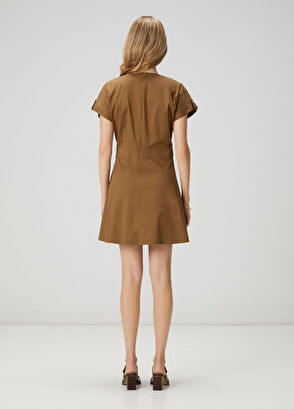 Beymen Club Khaki Mini Dress - 5