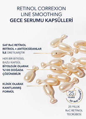 Roc Retinol Correxion Line Smoothing Night Serum Retinol Anti-Wrinkle Night Care Capsule Serum 10 Pieces - 6
