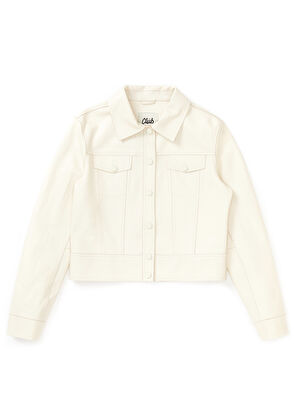 Beymen Club Broken White Shirt Collar Leather Trucker Jacket - 6