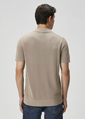 Beymen Club Bej Polo Yaka Kısa Kollu Triko - 5