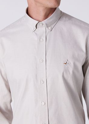 Beymen Club Slim Fit Bej Lycralı Oxford Gömlek - 6
