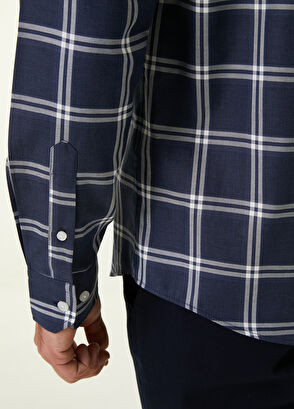 Beymen Club Comfort Fit Mavi Ekose Desenli Gömlek - 6