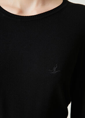 Beymen Club Black Logo Embroidered Knitwear - 5