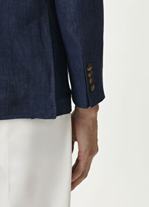 Beymen Club Navy Blue Linen Jacket - 7