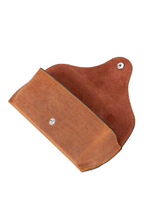 Bloominbag Capri Saddle Brown Kahverengi Deri Unisex Gözlük Kılıfı - 3
