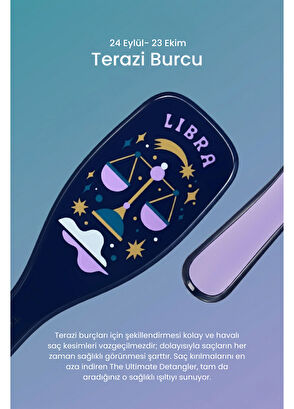 Tangle Teezer Zodiac The Ultimate Detangler Libra Libra Straight & Curly Hair Hair Detangling Comb - 8