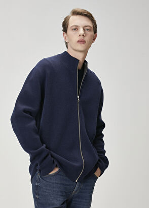 Beymen Club Lacivert Gri Çift Taraflı Triko Hırka - 6