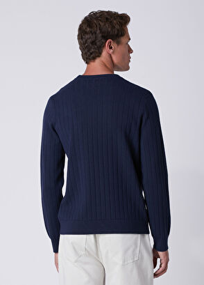 Beymen Club Navy Blue Gabardine Pocket Sweater - 5