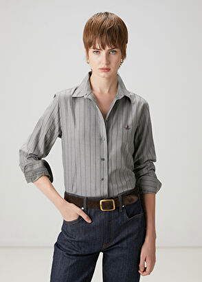 Beymen Club Gri Çizgili Gömlek - 3