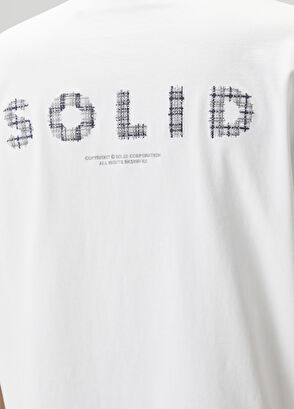 Solid Homme White Logo Detailed T-Shirt - 6