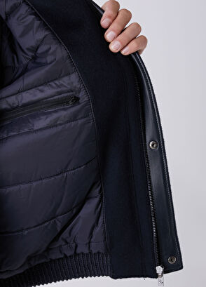Beymen Club Navy Blue Wool Cachet Coat With Removable Sweater - 9