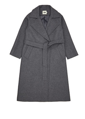 Beymen Club Dark Grey Double-Breasted Wool Coat - 8