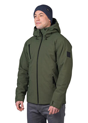 Hannah Derk II Chive Hooded Men's Outdoor Coat - 5