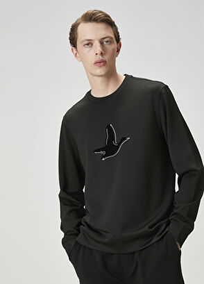 Beymen Club Siyah Logo Baskı Detaylı Sweatshirt - 3