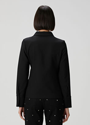 Siyah Fermuar Detaylı Bluz - Görsel 6