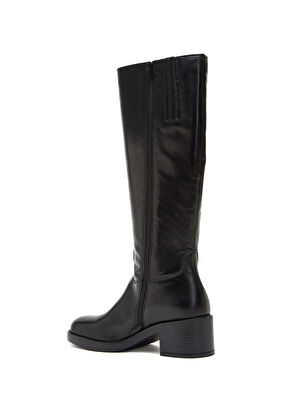 Siyah Kadın Deri Çizme - Görsel 4