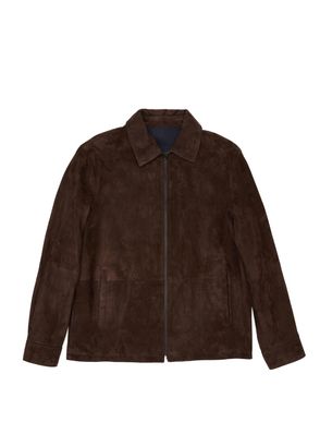 Beymen Club Koyu Kahverengi Micro Süet Çift Taraflı Ceket - 6