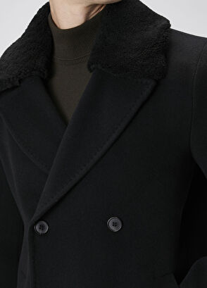 Beymen Club Black Italian Wool Double-Breasted Coat - 6