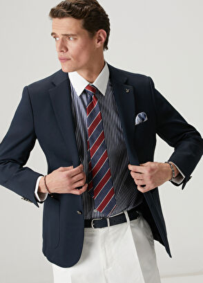 Beymen Club Comfort Fit Lacivert Beyaz Gömlek - 6