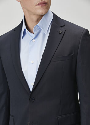 Beymen Club Drop 6 Lacivert Klasik İnce Yün Takım Elbise - 8