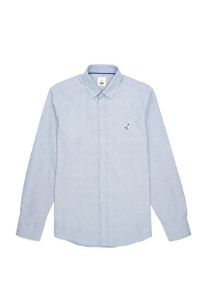 Beymen Club Comfort Fit Koyu Mavi Oxford Gömlek - 8