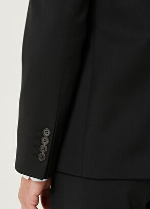 Beymen Club Drop 6 Siyah Klasik İnce Yün Takım Elbise - 7